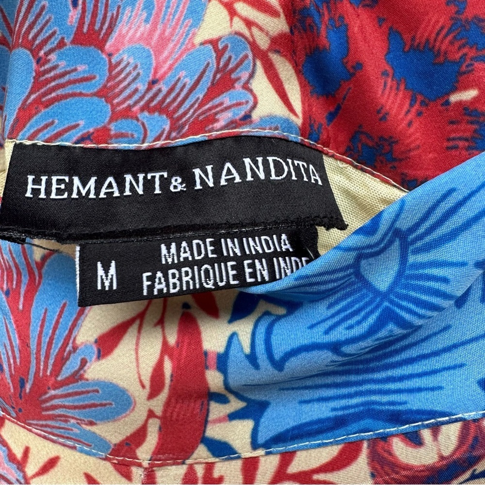 Anthropologie Hemant & Nandita Colorful Long Maxi Skirt Lined Size Medium - Picture 8 of 12
